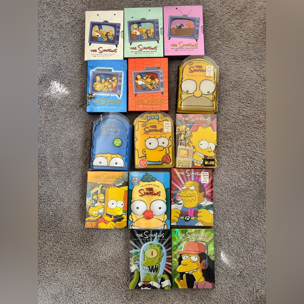 The Simpsons box sets 1-12 & 14,15